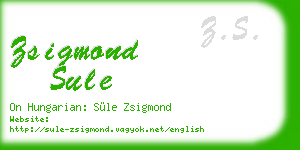 zsigmond sule business card